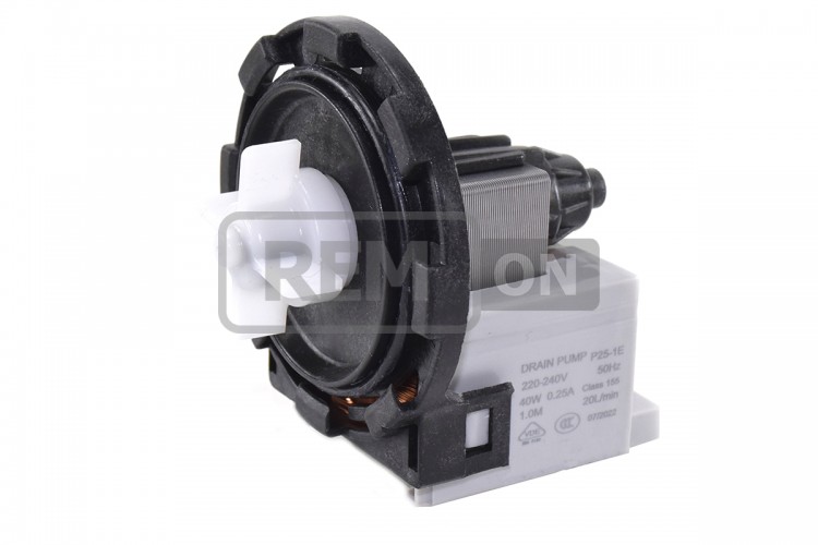 Насос пральної машини зливний Drain Pump P25-1E, YPW1004, Ardo 651016114 (8 защіпок)